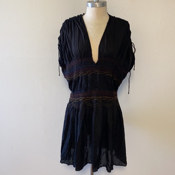 Free People Black Boho Dress SP - Picture 4 of 8